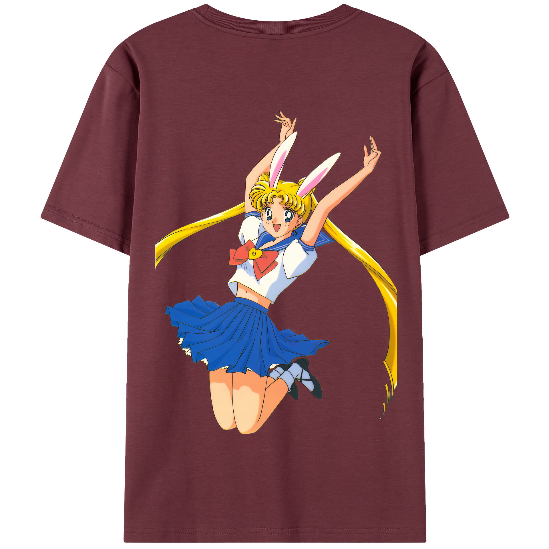 （画像用） 美少女戦士セーラームーン 愛野 美奈子 あいの みなこ Sailor Moon Aino Minako 綿100％半袖Tシャツ（背面プリント）